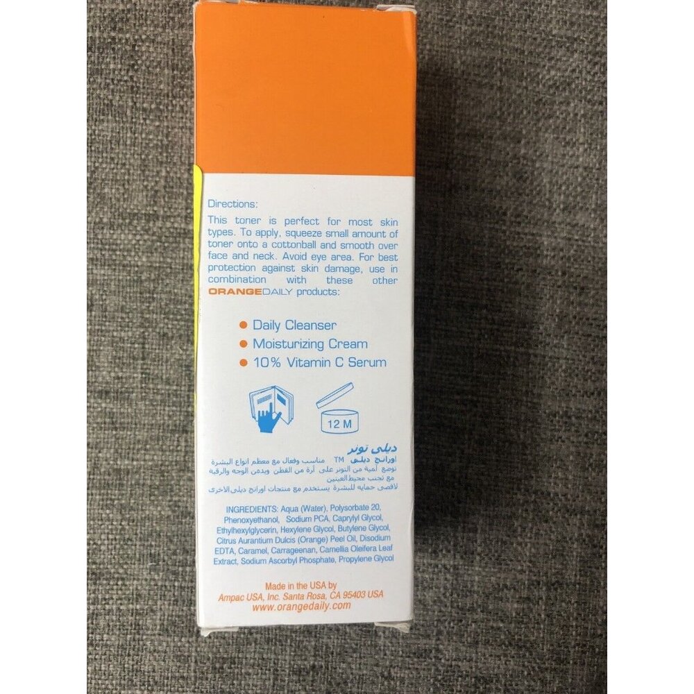 Orange Daily Vitamin C for Your Skin Daily Toner Restore Nutrients 6 fl oz - Picture 3 of 3